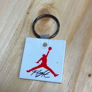 Vintage Nike Air Jordan Keychain Jumpman Flight promo Made in USA Infrared 90s